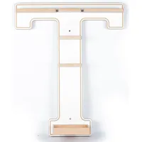 BOARTI Kinderregal Buchstabe T Holz weiß