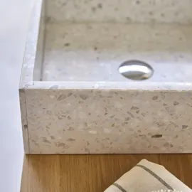 Tikamoon Waschbecken Made aus Premium-Terrazzo in Moon