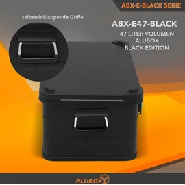 AluBox Alukiste 47 Liter Schwarz 59,5 x 39 x 29 cm