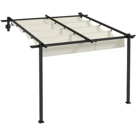 Outsunny Pergola 297 x 297 cm creme
