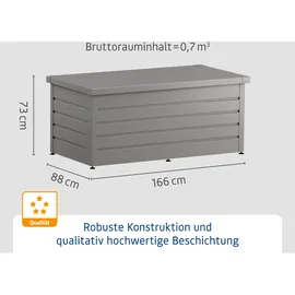 Hörmann Aufbewahrungsbox 166 x 87,2 x 72,5 cm Grau