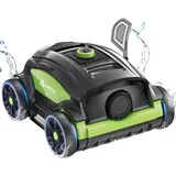 WINNY POOL CLEANER Poolroboter, 130 Minuten Reinigung, Dualer Motor, Poolsauger Akku mit LED-Indikator, Reinigungsbürste für den Boden, Automatische Poolreiniger für Flachem Boden Pool bis zu 100m2