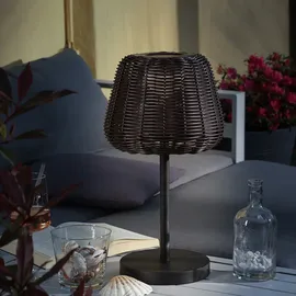 MARELIDA LED Garten Tischleuchte Braun