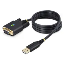 Startech StarTech.com 1m USB Null Modem Kabel, COM Retention, FTDI, USB-A zu RS232 Nullmodemkabel, Wechselbare DB9 Schrauben/Muttern