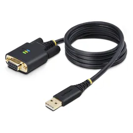 Startech StarTech.com 1m USB Null Modem Kabel, COM Retention, FTDI, USB-A zu RS232 Nullmodemkabel, Wechselbare DB9 Schrauben/Muttern