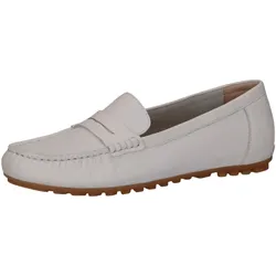 Mokassin CAPRICE "Caprice Mokassin Leder", Damen, Gr. 36, weiß, Leder, casual, Schuhe