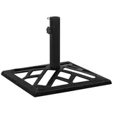 vidaXL Sonnenschirmständer Schwarz 44x44x31 cm Gusseisen