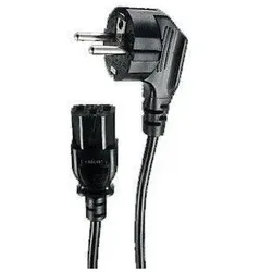 Kabel Netz/Kaltgerätestecker 1.8m black (Schuko)