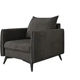 S-Style Sessel Azalea Luxusmikrofaser 70 x 80 x 90 cm Grau