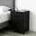Relaxdays Nachtschrank 3 Schubladen 60 x 40 x 40 cm Schwarz