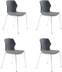 mayer sitzmöbel Stapelstuhl Stoff Anthrazit 150 kg 2510 510 x 530 x 805 mm 4 Stück