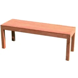 Lex Premium Teak Wartebank Gartenbank Sitzbank Parkbank Holzbank nachhaltig 120cm : 120 cm