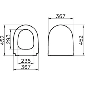 Vitra Sento WC-Sitz schwarz matt