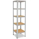 shelfplaza HOME 155x50x50 cm Schwerlastregal in verzinkt mit 5 Böden und 175 kg Traglast pro Boden