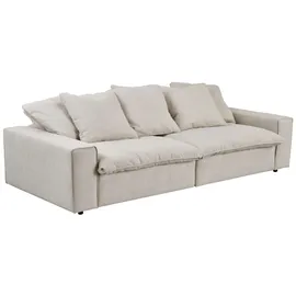 Home Affaire Big-Sofa HOME AFFAIRE "Venslev", beige (cream), B:260cm H:83cm T:120cm, 100% PES, Sofas, Big-Sofa, Lounge-Sofa, mit extra tiefer Sitzfläche und losen Kissen