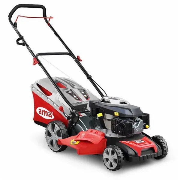 Rasenmäher zum Schieben Ama NRS 465T Benzinmotor - 4in1: Sammeln, Mulchen, Seiten- und Heckauswurf