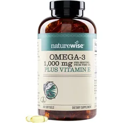 Omega-3 Fischöl + Vitamin E (360 Weichkapseln)