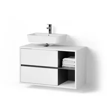 livinity Livinity® Waschbeckenunterschrank Vomano, Weiß, 100 x 60 cm