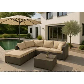 Mendler HWC-O46 Loungeset grau/beige