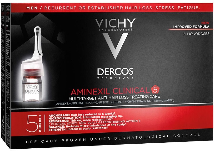 Vichy Dercos Aminexil Clinical 5 Flüssigkeit 21x6 ml Männer 21x6 ml Flüssigkeit