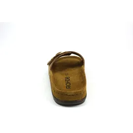 ROHDE Damen Pantolette Leder Klettverschluss Memoryfußbett Rodigo-D 5875, Größe:41 EU, Farbe:Beige - 41