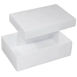 Buntbox Geschenkboxen L 26,6 x 17,2 x 7,8 cm 2-tlg. weiß