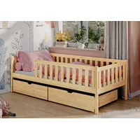 Kids Collective Kinderbett mit zwei Schubladen, Rausfallschutz und Lattenrost,
