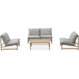 beautysofa KAIRO Set 4-tlg. Beige/Grau