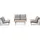 beautysofa KAIRO Set 4-tlg. Beige/Grau