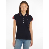 Tommy Hilfiger Poloshirt »REG STRIPE SLV POLO CAP SLEEVE«, Gr. S (36), Desert sky) , 98415559-S