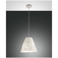 Fabas Luce Crumple Pendelleuchte E27 1X40W Metall- und Keramik Weiss