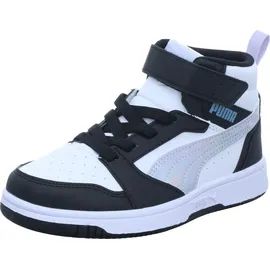 Puma Rebound V6 Mid Space Belle Black/Lilac Crush/White 32
