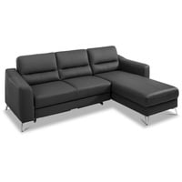 Ecksofa Santos Leder Schwarz