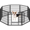 Welpenlaufstall Freilaufgehege Welpenauslauf Hundelaufstall Tierlaufstall für Kleintiere, mit Tür (8 Panele 80 x 80 cm)
