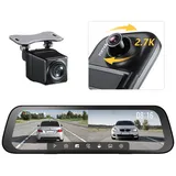 70mai 2.7K Spiegel Dashcam S500 mit 1080P Rückfahrkamera, Dashcam Auto Vorne Hinten 9.35'' IPS TouchScreen, Autokamera 138° Weitwinkel