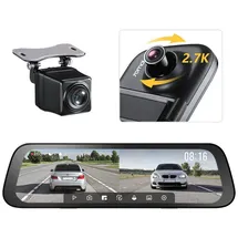 70mai 2.7K Spiegel Dashcam S500 mit 1080P Rückfahrkamera, Dashcam Auto Vorne Hinten 9.35'' IPS TouchScreen, Autokamera 138° Weitwinkel