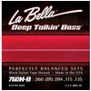 La Bella Saiten, (760N-B Black Nylon Bass Saiten 60-135), 760N-B Black Nylon Bass Saiten 60-135 - Saitensatz für 5-Saiter E-Ba