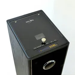 Blacktower+ Soundturm mit CD-Spieler, Bluetooth, FM und USB, 100W + Fernbedienung.