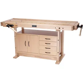 Holzkraft Hobelbank Holz 170 cm braun