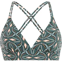 Protest Bikini-Top Damen Grau/Grün 40