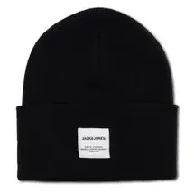 JACK & JONES Long Knit Beanie Schwarz