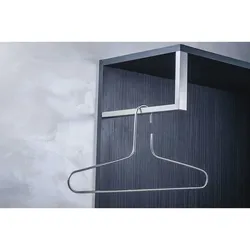 Simausrom Garderobenstange L Form Cato 300x150mm - Kleiderstange unter Hutablage Garderobe, Edelstahl gebürstet