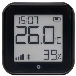 Shelly H&T Gen. 3 Temperatur- & Luftfeuchtigkeitssensor - Temperatur und Luftfeuchtigkeitssensor mit WLAN und Bluetooth - in der Farbe "Matte Black"