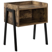 [en.casa] Beistelltisch Kommode Nachttisch Andernach 52x42x35 cm Holzfarben