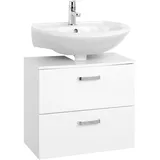 welltime Waschbeckenunterschrank Texas Breite 60 cm, mit Auszug und Klappe weiß