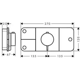 Hansgrohe AXOR One Unterputz-Duscharmatur mit Thermostat für 3 Verbraucher Brushed Bronze 45713140