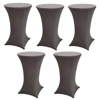 Trutzholm 5x Stehtischhusse Stretch 70 cm anthrazit Tischdecke Husse