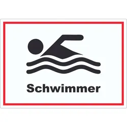 Schwimmer Aufkleber A8 (52x74mm)