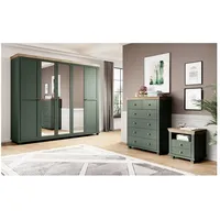 Lomadox Schlafzimmermöbel Set mit Kleiderschrank, Kommode und Nachttisch im