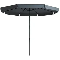 Madison SYROS Sonnenschirm Kurbelschirm Gartenschirm Ø350cm grau